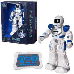 Радиоуправляемый робот Junfa toys Пультовод на р/у, свет, звук, движение, бело-синий