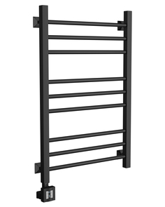 Полотенцесушитель электрический Di Kron 800 мм 500 мм форма лесенка черный матовый