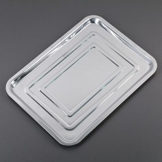Противень, 39×28×2 см, цвет хромированный No Brand