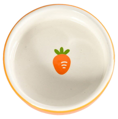 Миска для грызунов Homepet 75 мл 8,5 см x 8,5 см x 3 см керамическая оранжевая