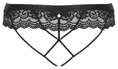 Контактные трусики с широким кружевным поясом, L/XL Obsessive
