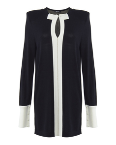 монохромное платье Free Age W23.DR038.6079 xs черный+белый