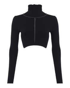 укороченный свитер Free Age W23.SW047.6079 xs черный