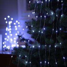 Luazon Lighting Гирлянда «Конский хвост» 10 нитей по 1 м, 100 LED свечение белое, 2 режима