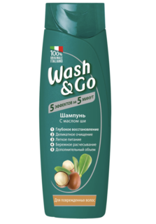 Шампунь Wash&Go с маслом Ши для поврежденных волос 200 мл