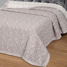 Покрывало Жаккардовое Гейша капучино 180х235 Двуспальное 100% Хлопок Арт Дизайн