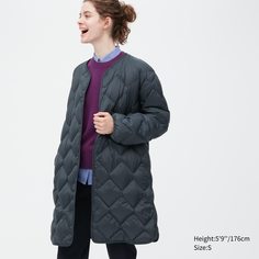 Пуховик женский UNIQLO 450455COL58 хаки 3XL