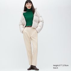 Брюки женские UNIQLO 450624COL30 бежевые L (доставка из-за рубежа)