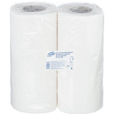 Полотенца бумажные Luscan Economy 2-слойные белые 2 рулона по 17 метров, 1114734 JOY Land