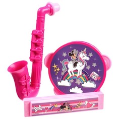 Музыкальные инструменты, набор 3 предмета, Минни Маус, цвет розовый SL-05806, Disney