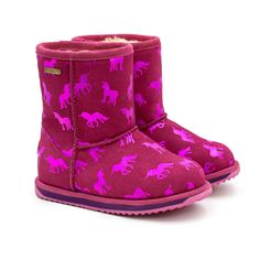 Сапоги EMU Australia Rainbow Unicorn Brumby K12373 цв. фуксия р. 27