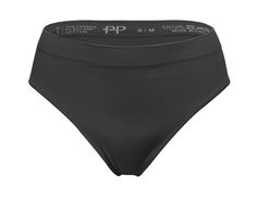 Эко-трусы в мелкий рубчик Eco-wear S-M черный Pretty Polly