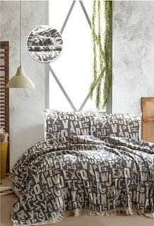 Покрывало TINEGER BED SPREAD цвет черный (BLACK) 205x240 Irya
