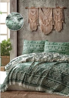 Покрывало ELEPHANT BED SPREAD цвет зеленый (GREEN) 205x240 Irya