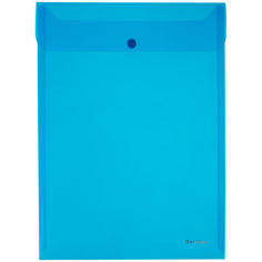 Папка-конверт на кнопке "Berlingo", А4, 180 мкм, синяя