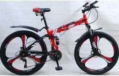 Велосипед ARIA TS261D DISK двухподвесный литые диски складной рама 16 красный колеса 26"