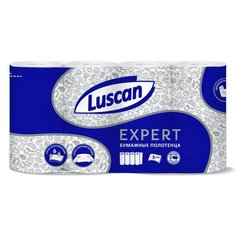 Полотенца бумажные Luscan Expert 3-слойные 4 рулона 11.25 метров, 1574573