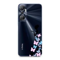 Чехол Awog для Infinix Hot 20 4G "Платье из бабочек"