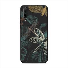 Матовый силиконовый чехол "Тени стрекоз" на Honor 30i / Хонор 30i Awog