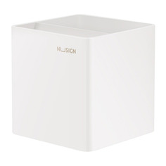 Подставка Deli Nusign ENS011WHITE для пишущих принадлежностей 84х84х86 пластик белый
