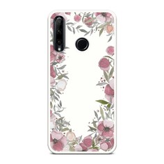 Чехол Awog 68857-1 для Honor 10i, 20e, P smart+ 2019, 20 Lite "Розовая цветочная рамка"