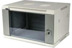 Lanmaster Шкаф настенный серии Pro, 4U 600x450, стеклянная дверь (TWT-CBWPG-4U-6x4-GY)
