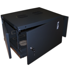 Lanmaster Шкаф настенный Next, 18U 550x450, металлическая дверь, черный (TWT-CBWNM-18U-6x4