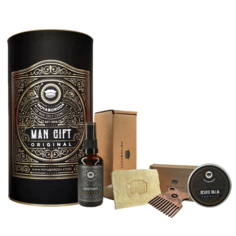 Набор бородача MOYABORODA №3 (Тубус, Кондиционер, бальзам, расческа, мыло для тела)