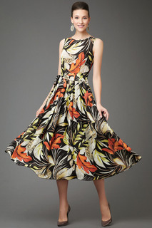 Платье женское Арт-Деко P-770 коричневое 44 RU