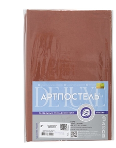 Простыня на резинке поплин, "АРТ Дизайн" "Радуга-Актив Коричневый"; 90 х 200 (размер) Артпостель