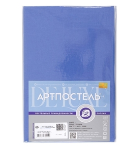 Простыня на резинке поплин, "АРТ Дизайн" "Радуга-Актив Синий"; 180 х 200 (размер) Артпостель