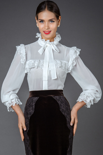 Блуза женская Арт-Деко R-1256 белая 44 RU
