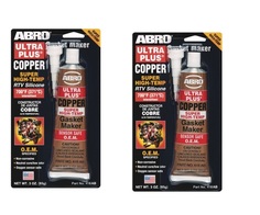 Герметик прокладок ABRO сверхвысокотемпературный (медь) - 2 шт.