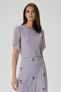 Блуза женская Арт-Деко L-1218 серая 50 RU