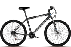 Велосипед Stark Respect 26.1 D MS Steel 2021 18" черный/серебристый