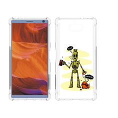 Чехол MyPads Tocco для Sony Xperia 10 Plus прикольный робот