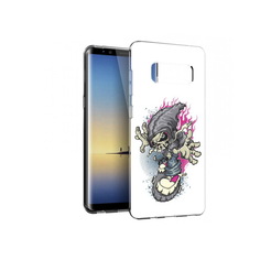 Чехол MyPads Tocco для Samsung Galaxy Note 8 нарисованный скелет на скейт борде