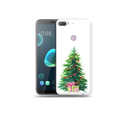 Чехол MyPads Tocco для HTC Desire 12 Plus Елка новогодняя с подарками акварель