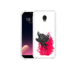 Чехол MyPads Tocco для Meizu M6S медведь в дымке