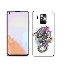 Чехол MyPads Tocco для Oukitel C18 Pro нарисованный скелет на скейт борде