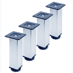 Ножки мебельные регулируемые для тумбы OWL 1975 15 см хром 4 шт.