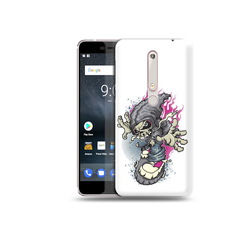 Чехол MyPads Tocco для Nokia 6 нарисованный скелет на скейт борде