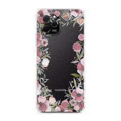 Чехол Awog на HuaweI Nova Y61 "Розовая цветочная рамка"