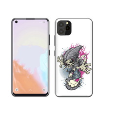 Чехол MyPads Tocco для Oukitel C21 Pro нарисованный скелет на скейт борде