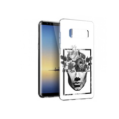 Чехол MyPads Tocco для Samsung Galaxy Note 8 черно белая ваза в абстракции