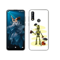 Чехол MyPads Tocco для Oukitel C17 Pro прикольный робот