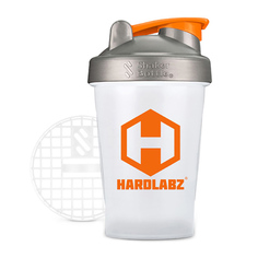 Шейкер Hardlabz, 340 мл, цвет: белый стакан, серая крышка