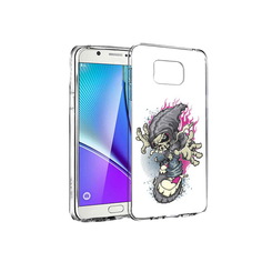Чехол MyPads Tocco для Samsung Galaxy Note 5 нарисованный скелет на скейт борде