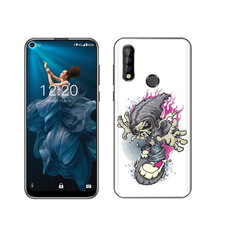 Чехол MyPads Tocco для Oukitel C17 Pro нарисованный скелет на скейт борде