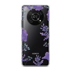 Чехол Awog 6120150-8 для Honor X40 GT "Сиреневая цветочная рамка"